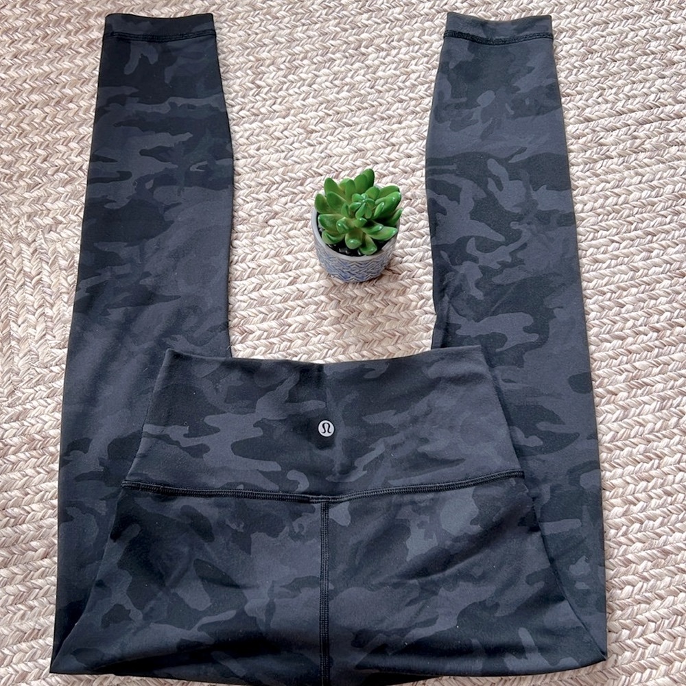 Lululemon 4 Wunder Under HR Tight 25" Full-On Luon Incognito Camo Multi Grey - Picture 2 of 9